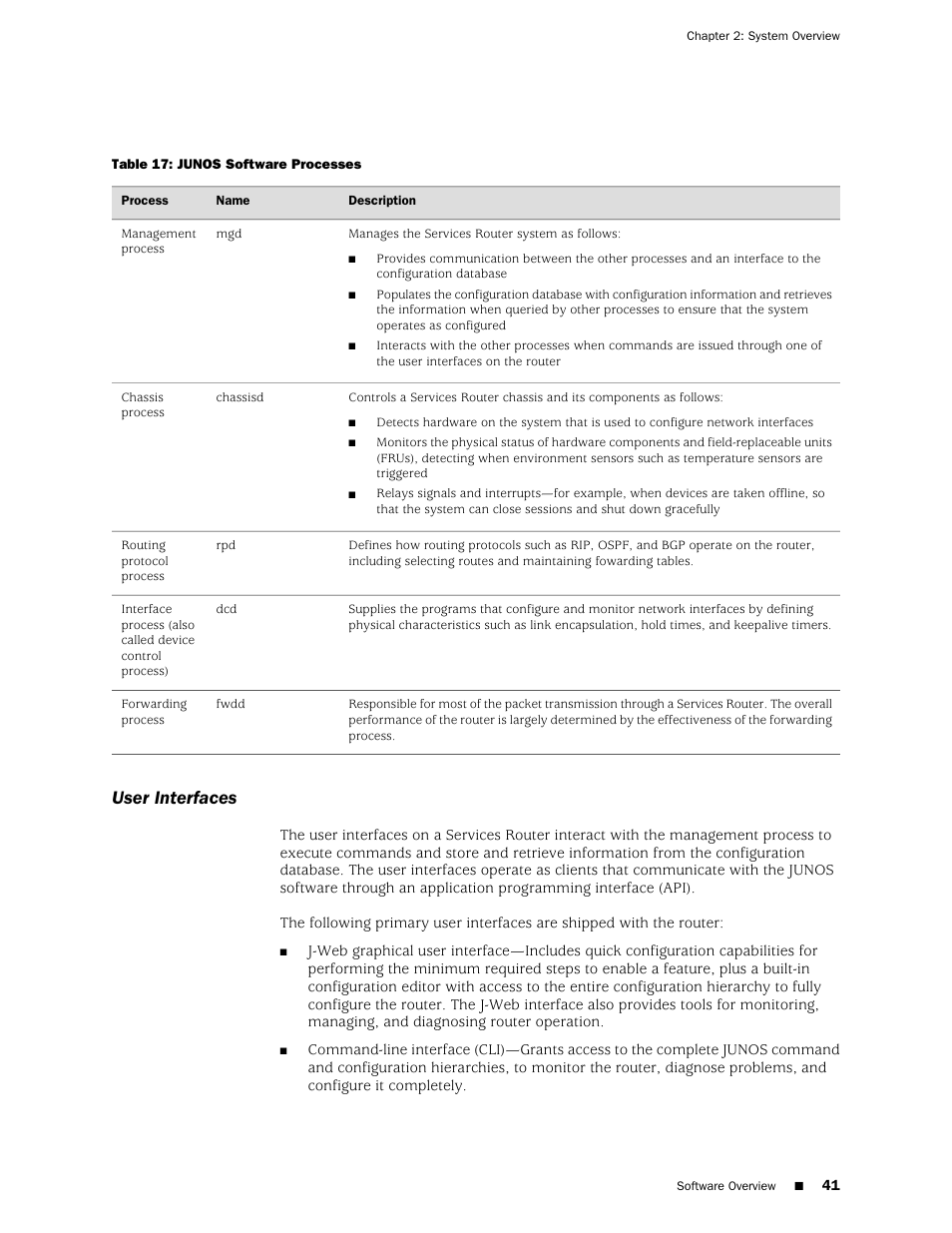 User interfaces | Juniper Networks J-series Services Router J2320 User Manual | Page 63 / 332