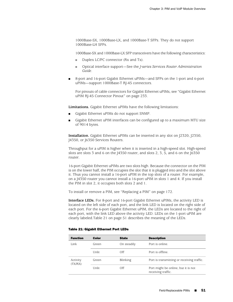Juniper Networks J-series Services Router J2320 User Manual | Page 73 / 332
