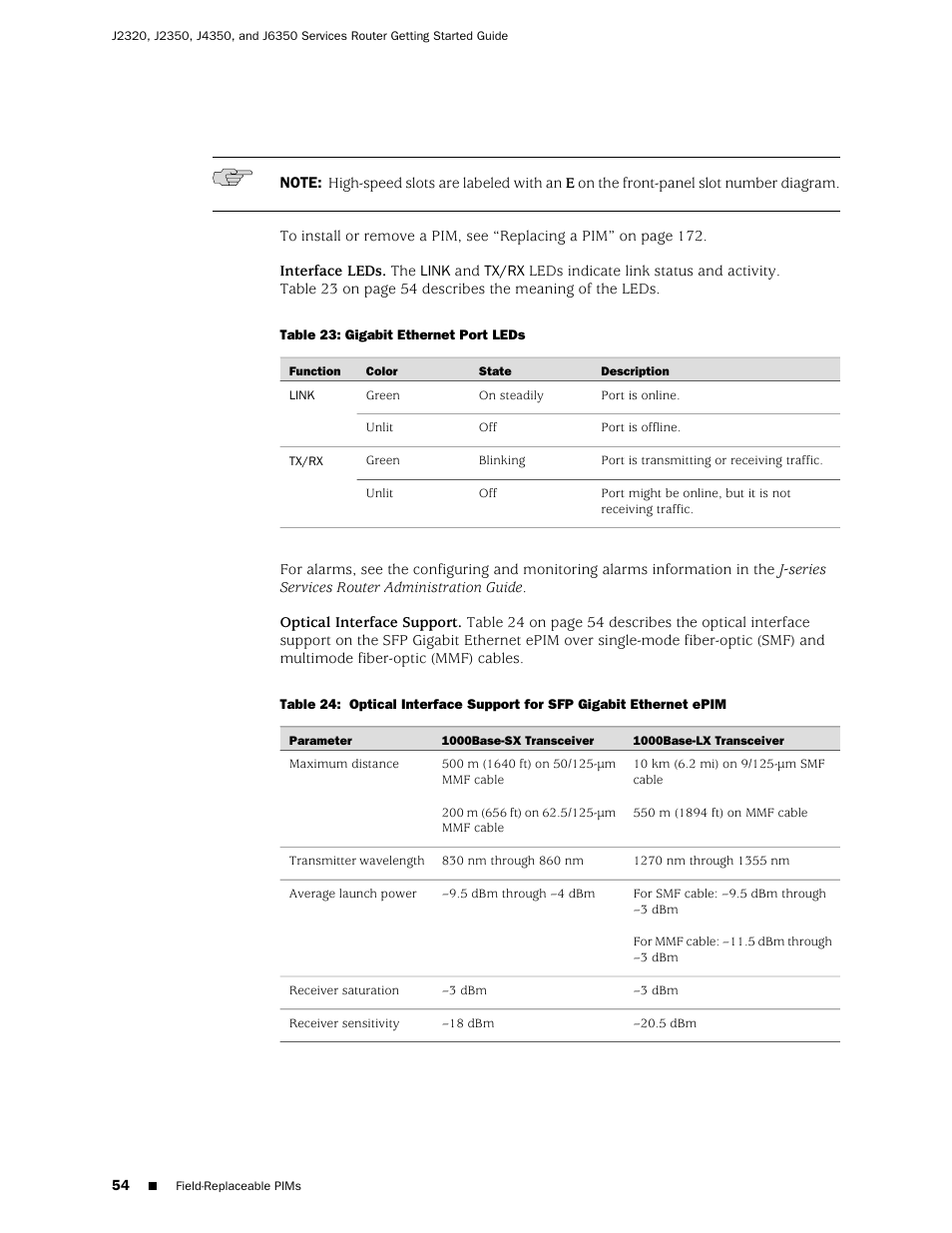 Juniper Networks J-series Services Router J2320 User Manual | Page 76 / 332