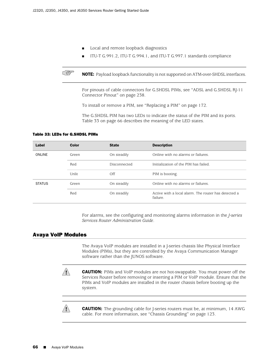 Avaya voip modules | Juniper Networks J-series Services Router J2320 User Manual | Page 88 / 332