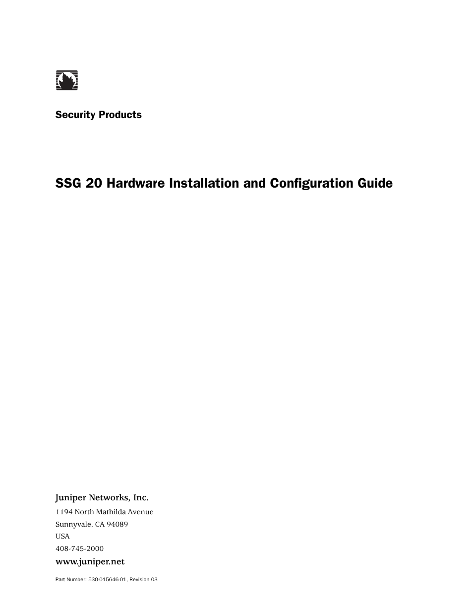 Juniper Networks SSG 20 User Manual | 86 pages