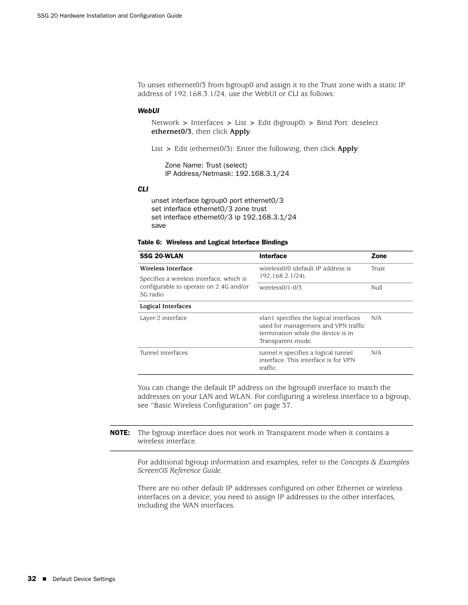 Juniper Networks SSG 20 User Manual | Page 32 / 86