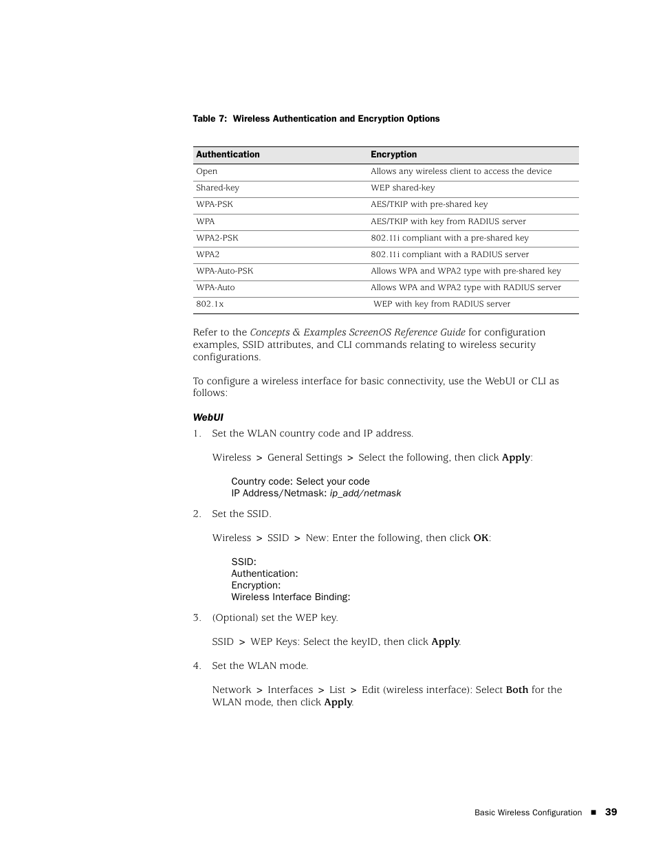 Juniper Networks SSG 20 User Manual | Page 39 / 86