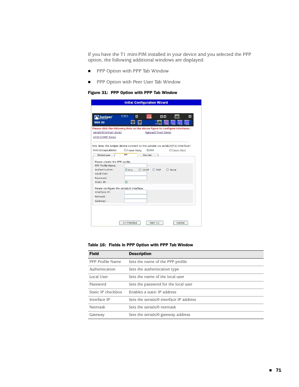 Juniper Networks SSG 20 User Manual | Page 71 / 86