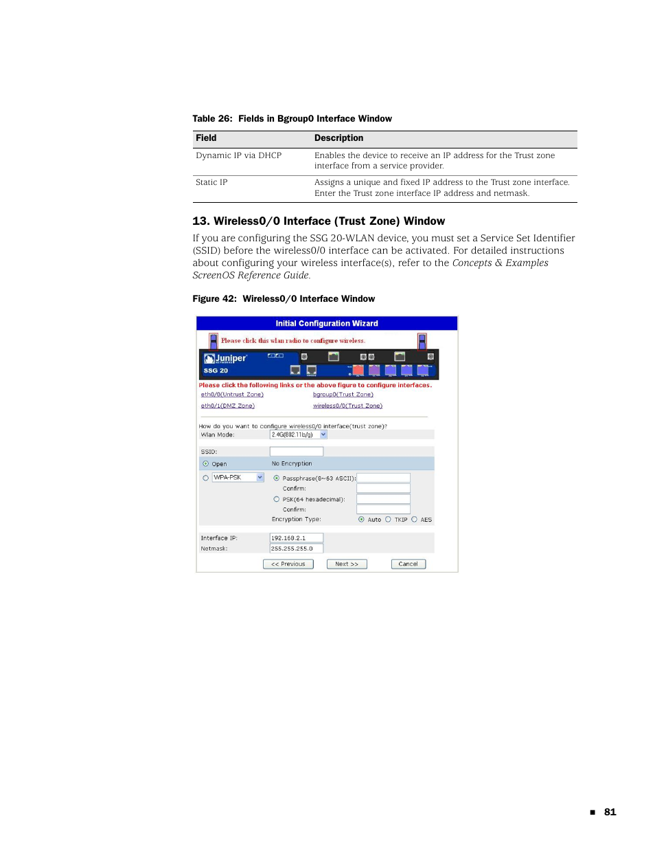 Juniper Networks SSG 20 User Manual | Page 81 / 86