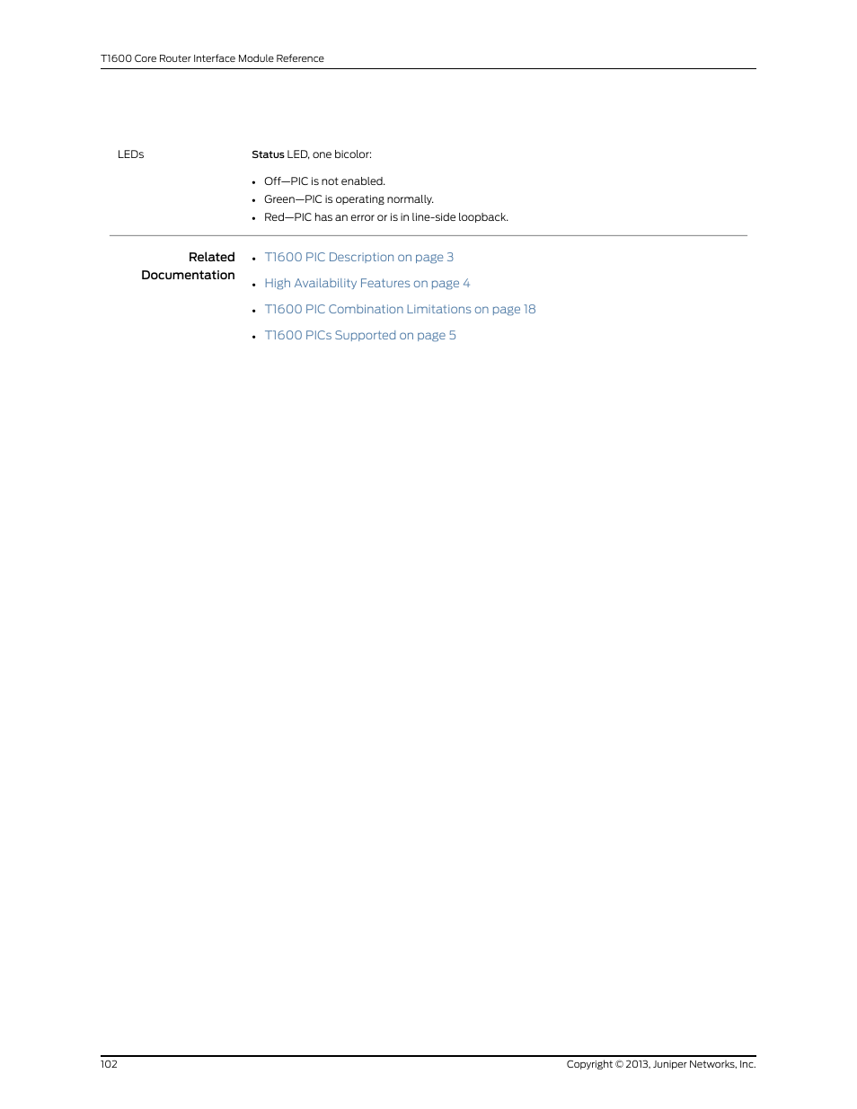 Juniper Networks T1600 User Manual | Page 102 / 151