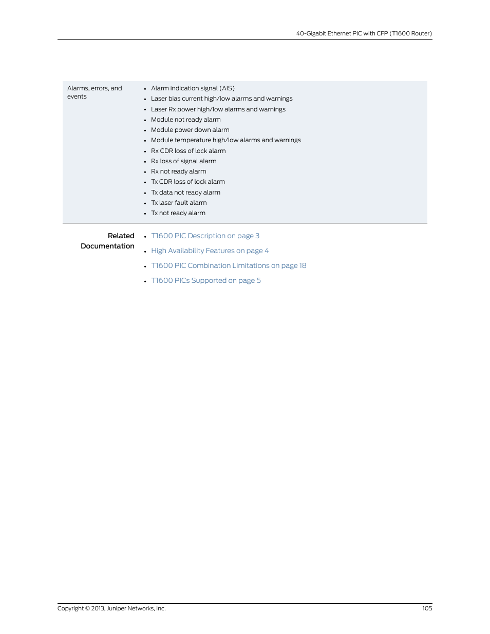 Juniper Networks T1600 User Manual | Page 105 / 151