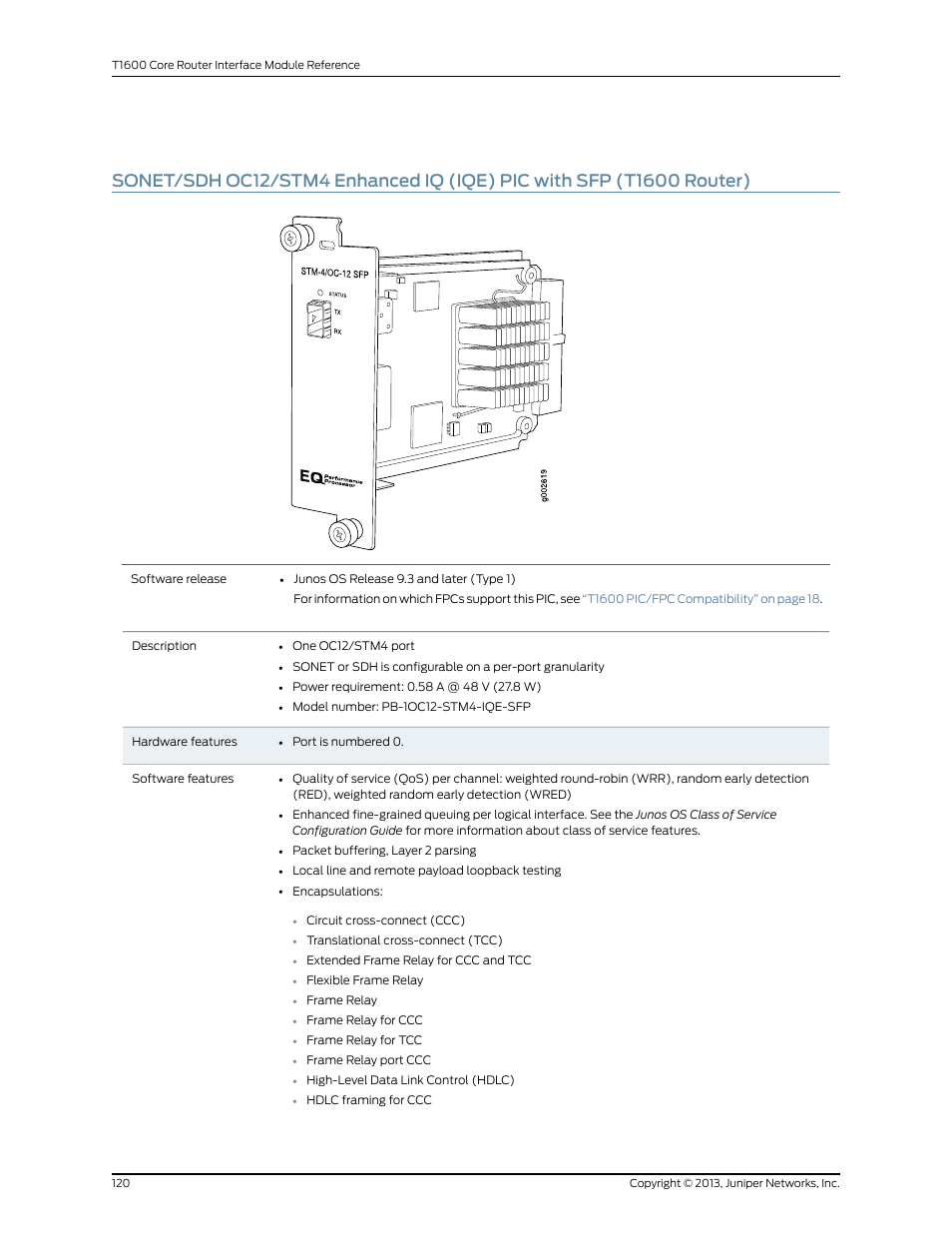 Juniper Networks T1600 User Manual | Page 120 / 151