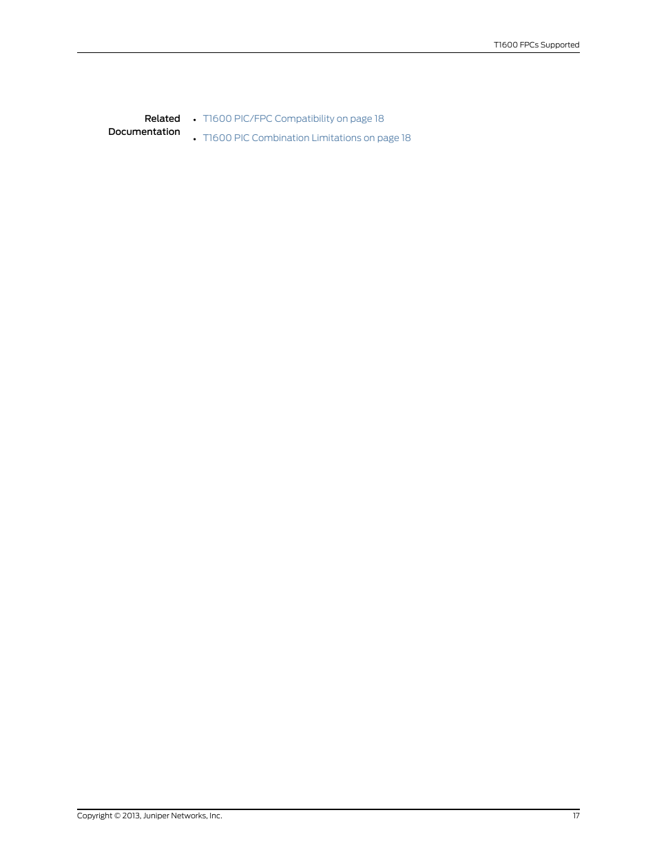 Juniper Networks T1600 User Manual | Page 17 / 151