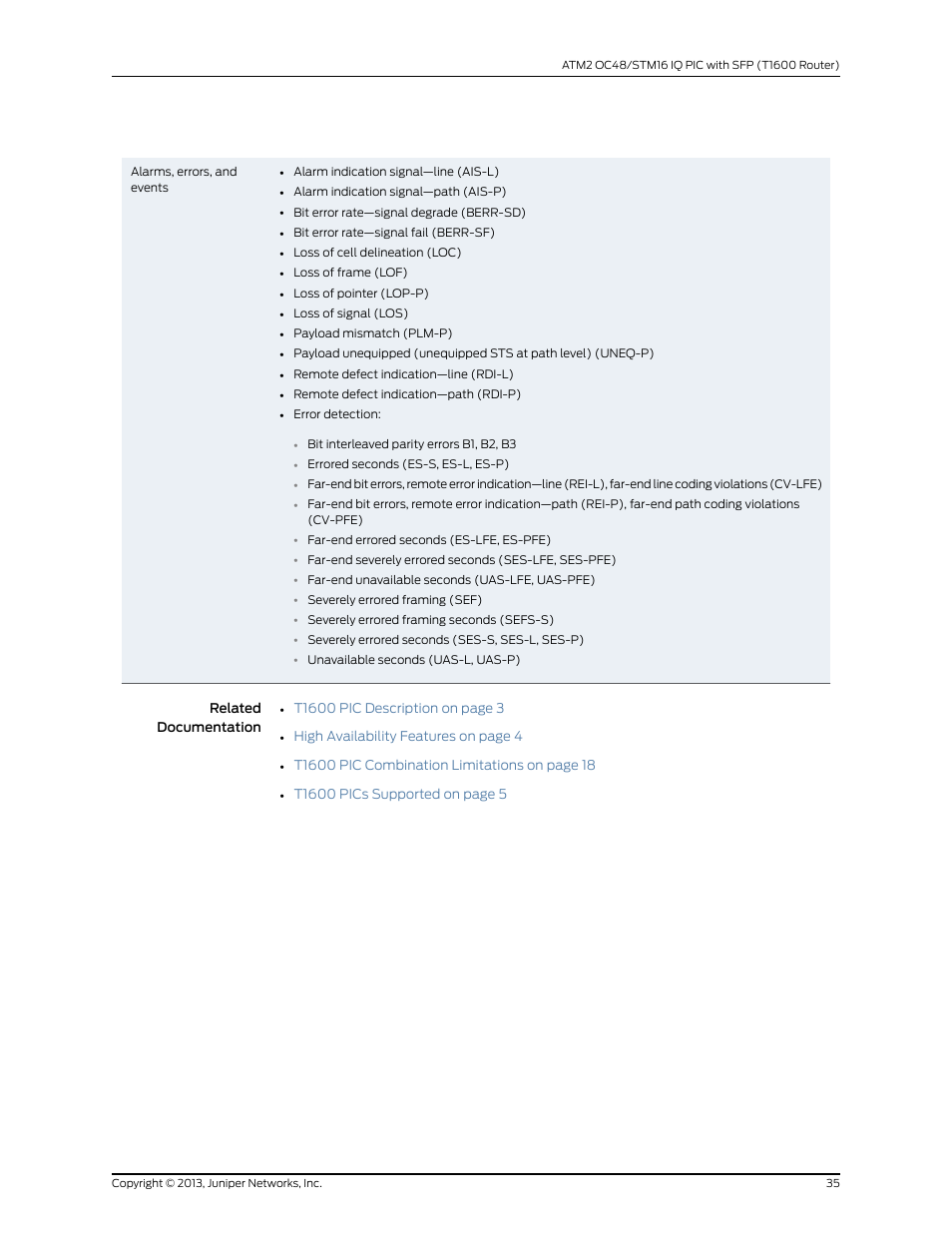 Juniper Networks T1600 User Manual | Page 35 / 151