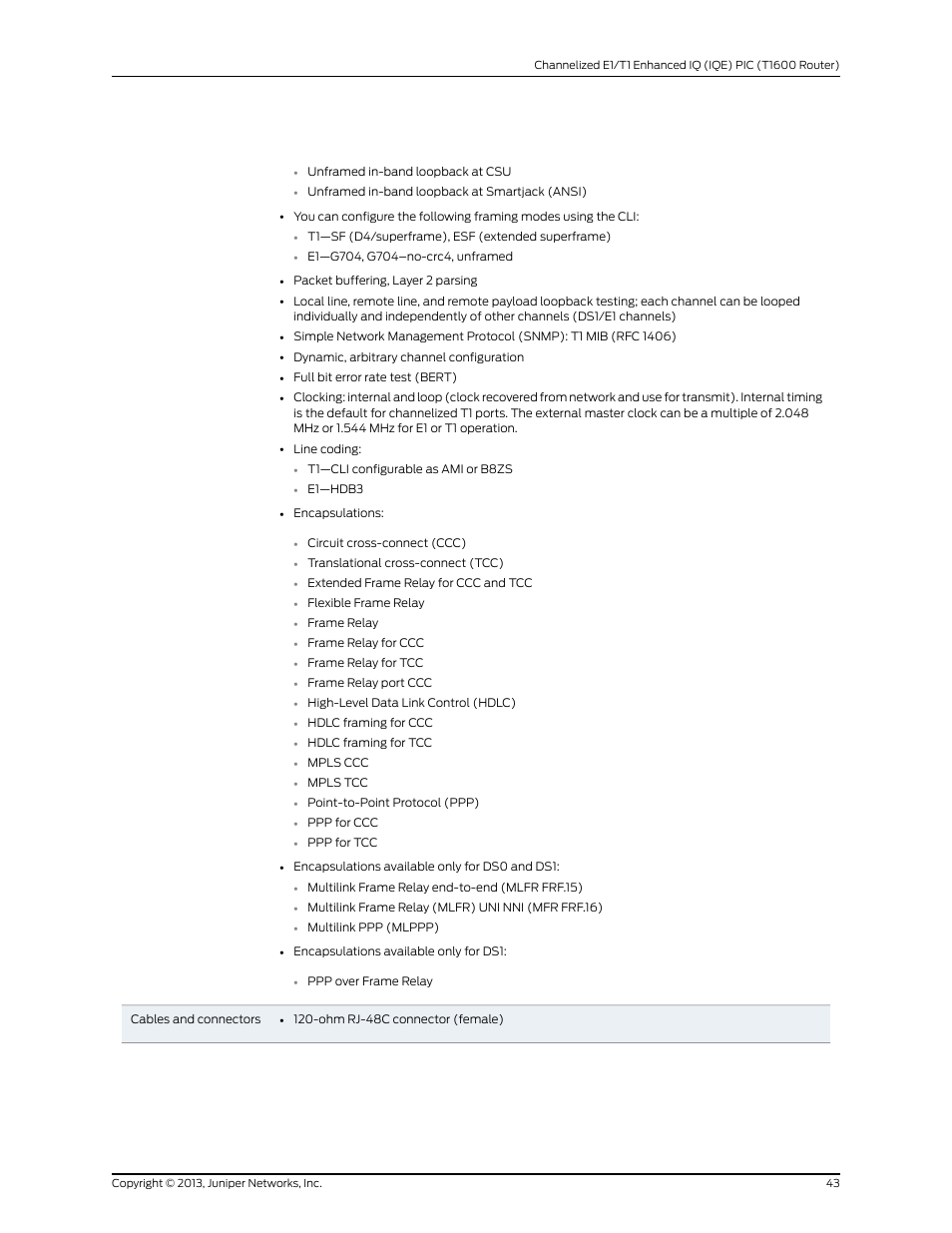 Juniper Networks T1600 User Manual | Page 43 / 151