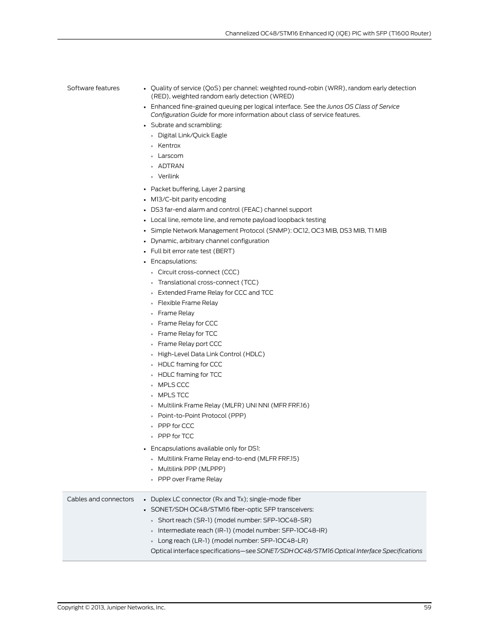 Juniper Networks T1600 User Manual | Page 59 / 151