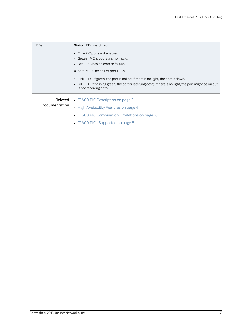 Juniper Networks T1600 User Manual | Page 71 / 151