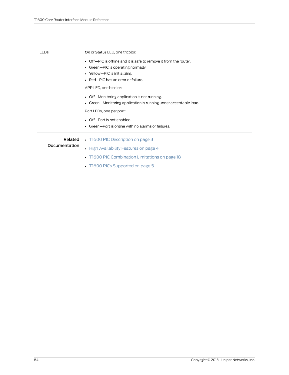 Juniper Networks T1600 User Manual | Page 84 / 151