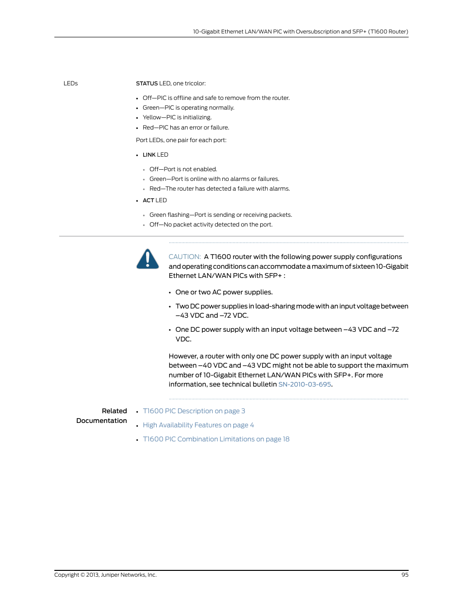 Juniper Networks T1600 User Manual | Page 95 / 151