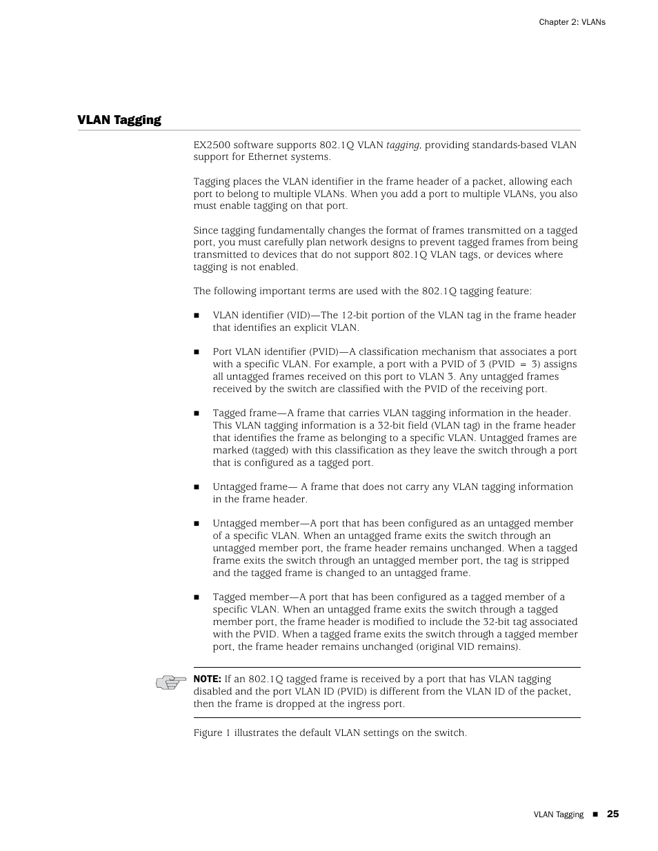 Vlan tagging | Juniper Networks EX2500 User Manual | Page 39 / 106