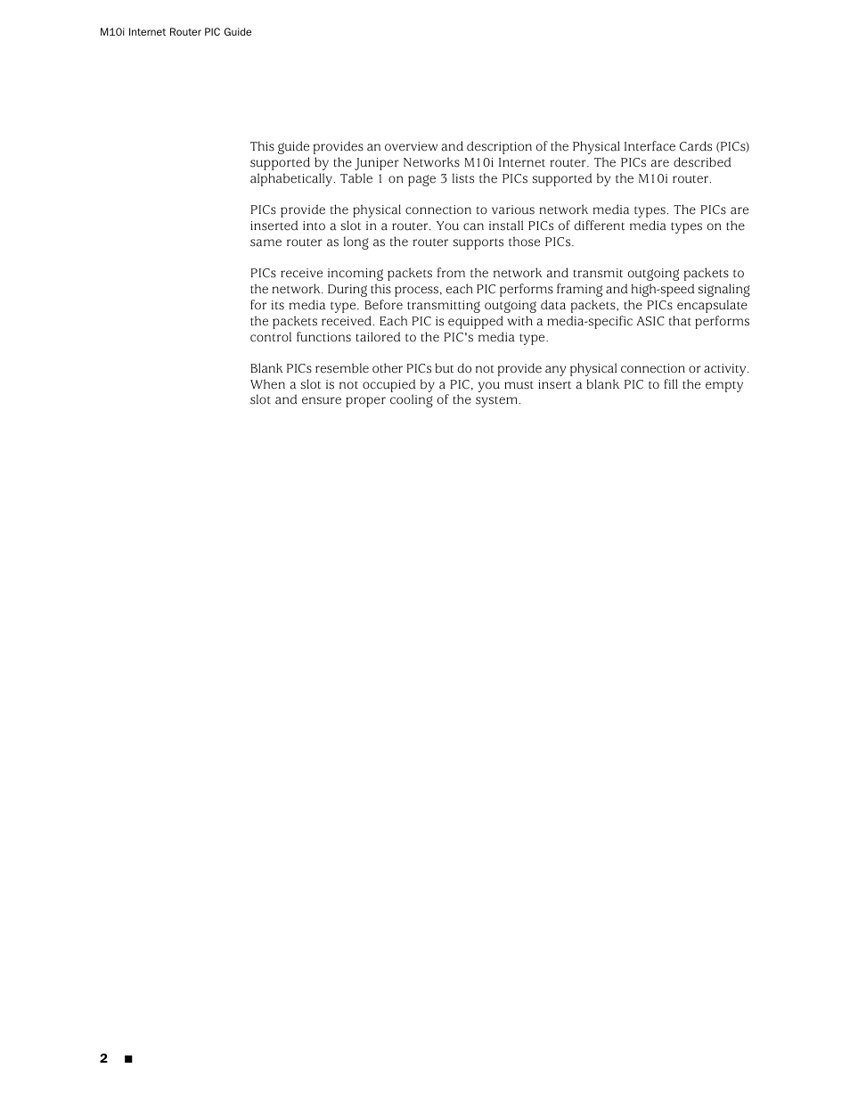 Juniper Networks Juniper M-series M10i User Manual | Page 2 / 78