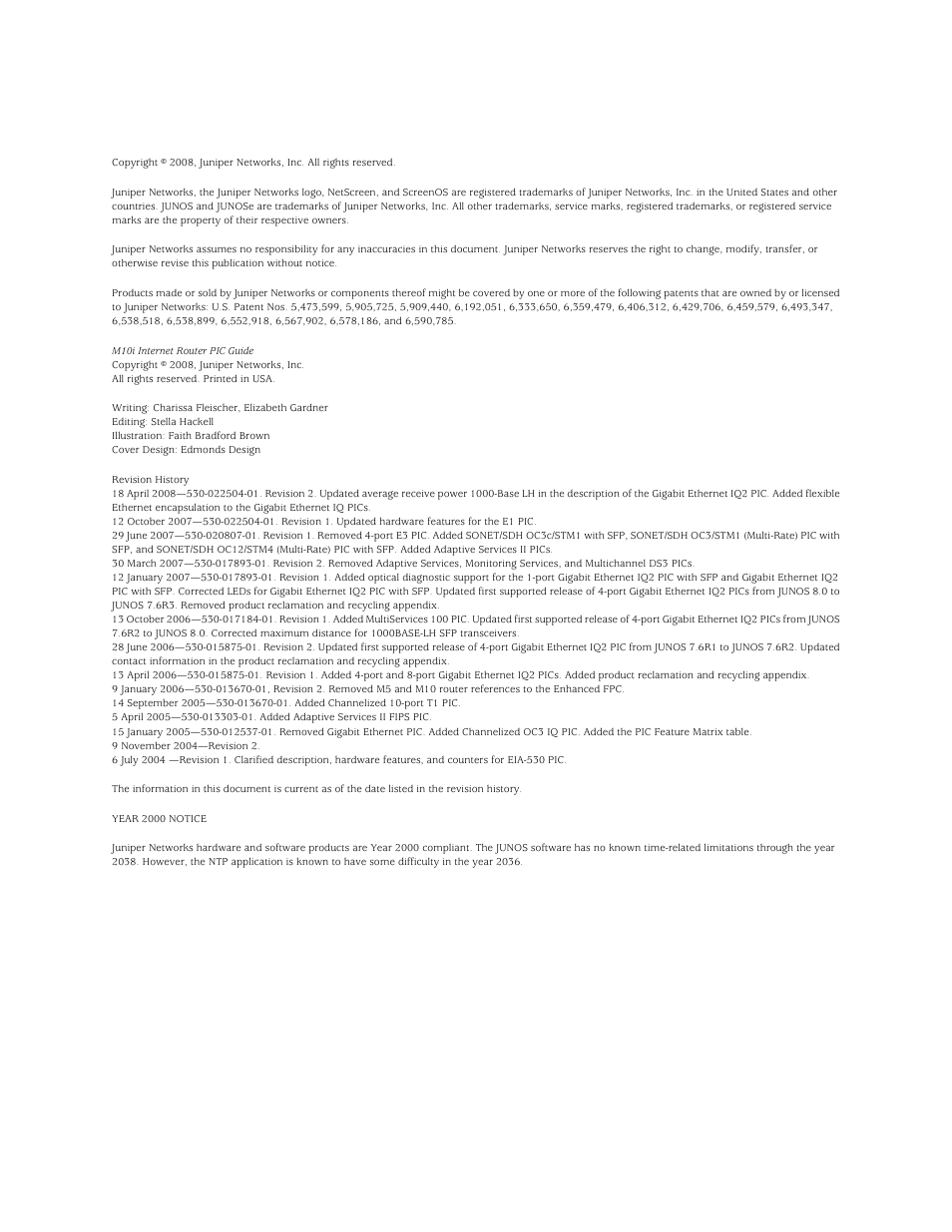 Juniper Networks Juniper M-series M10i User Manual | Page 78 / 78