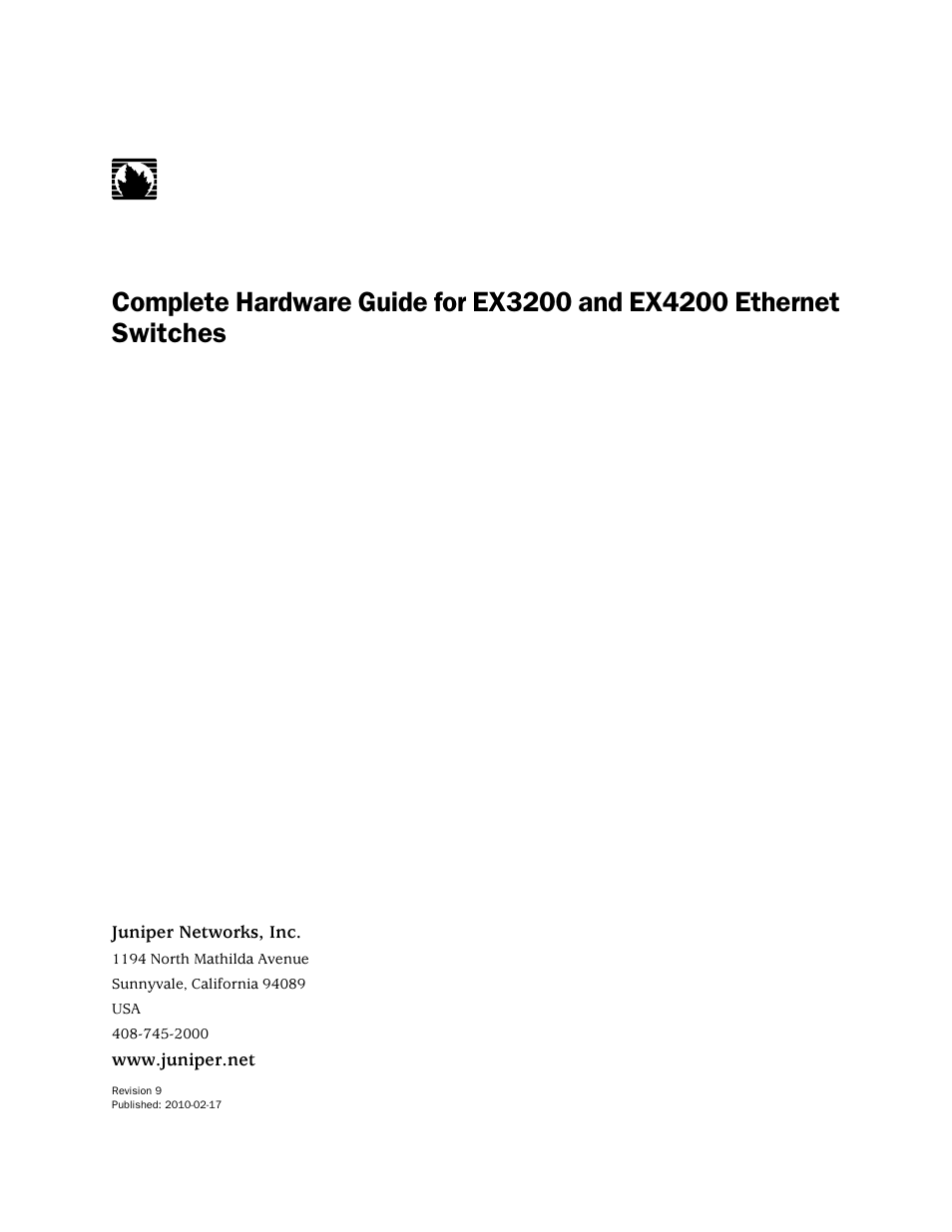 Juniper Networks EX4200 User Manual | 284 pages