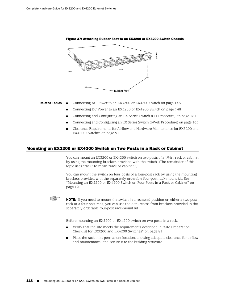 Cabinet, Chassis | Juniper Networks EX4200 User Manual | Page 144 / 284