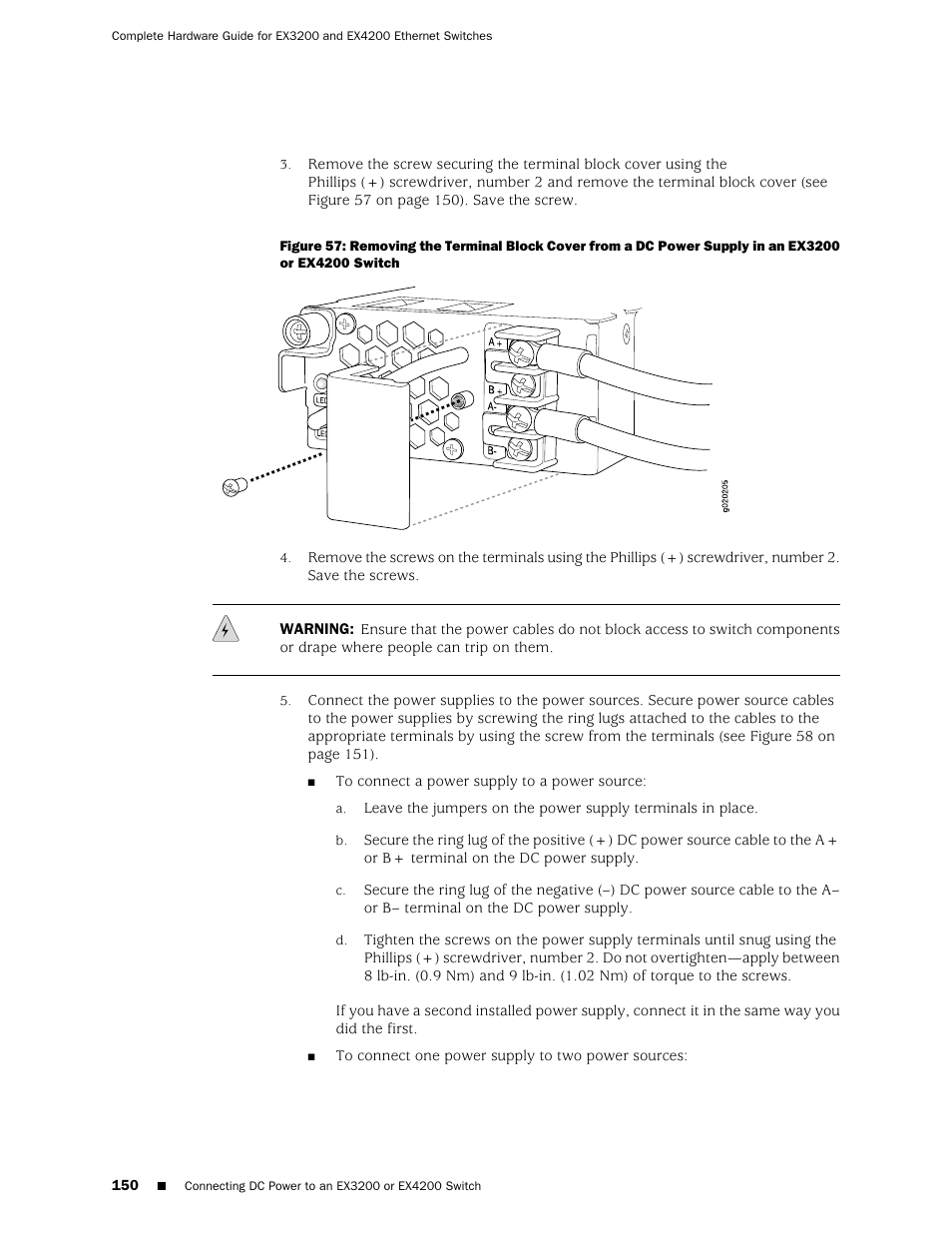 An ex3200 or ex4200 switch | Juniper Networks EX4200 User Manual | Page 176 / 284