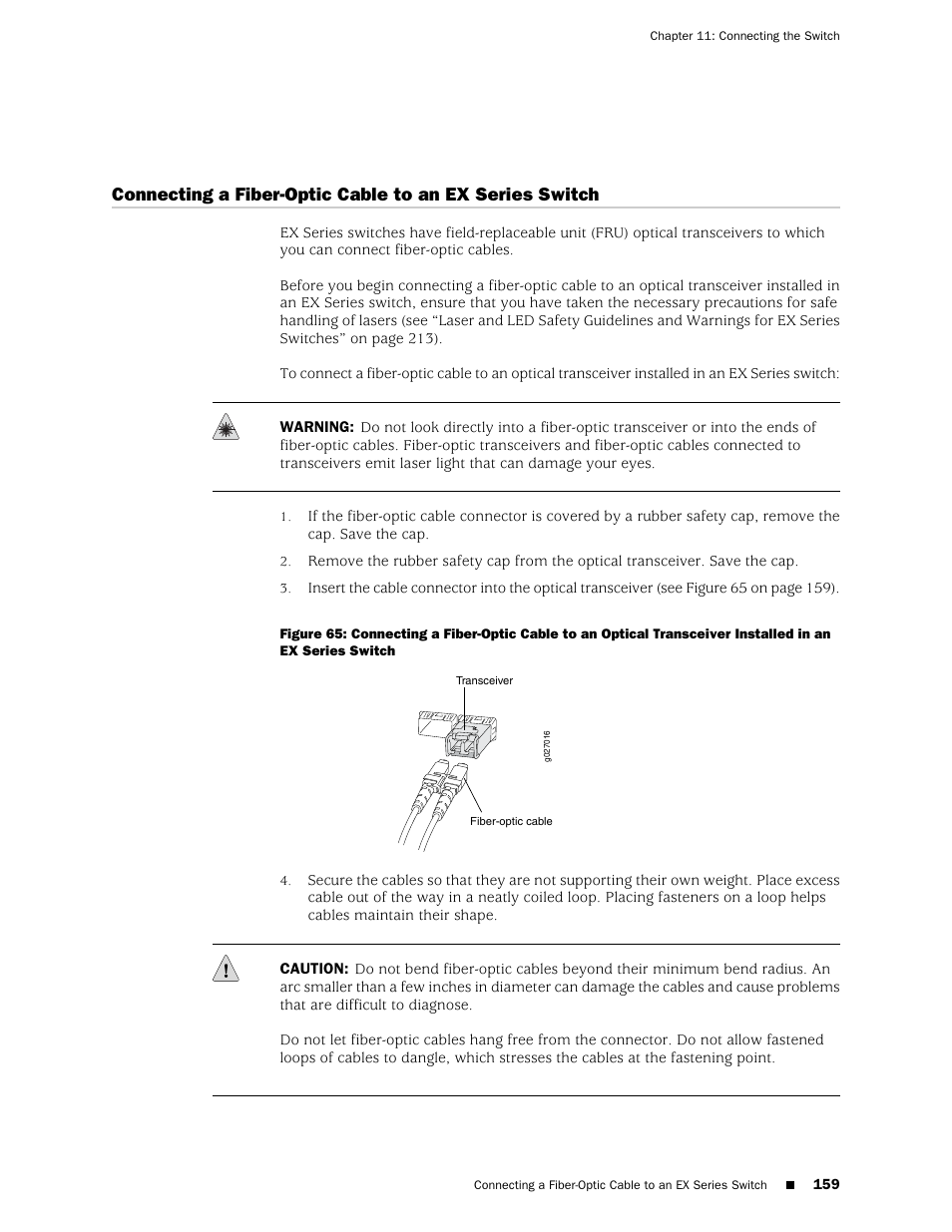 In an ex series switch | Juniper Networks EX4200 User Manual | Page 185 / 284