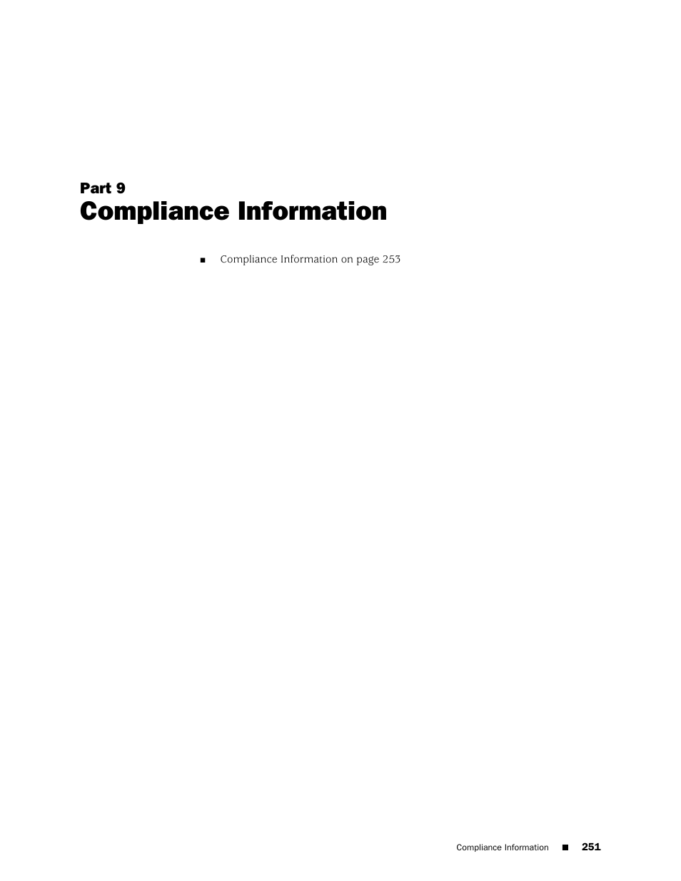 Part 9: compliance information, Part 9, Compliance information | Juniper Networks EX4200 User Manual | Page 277 / 284