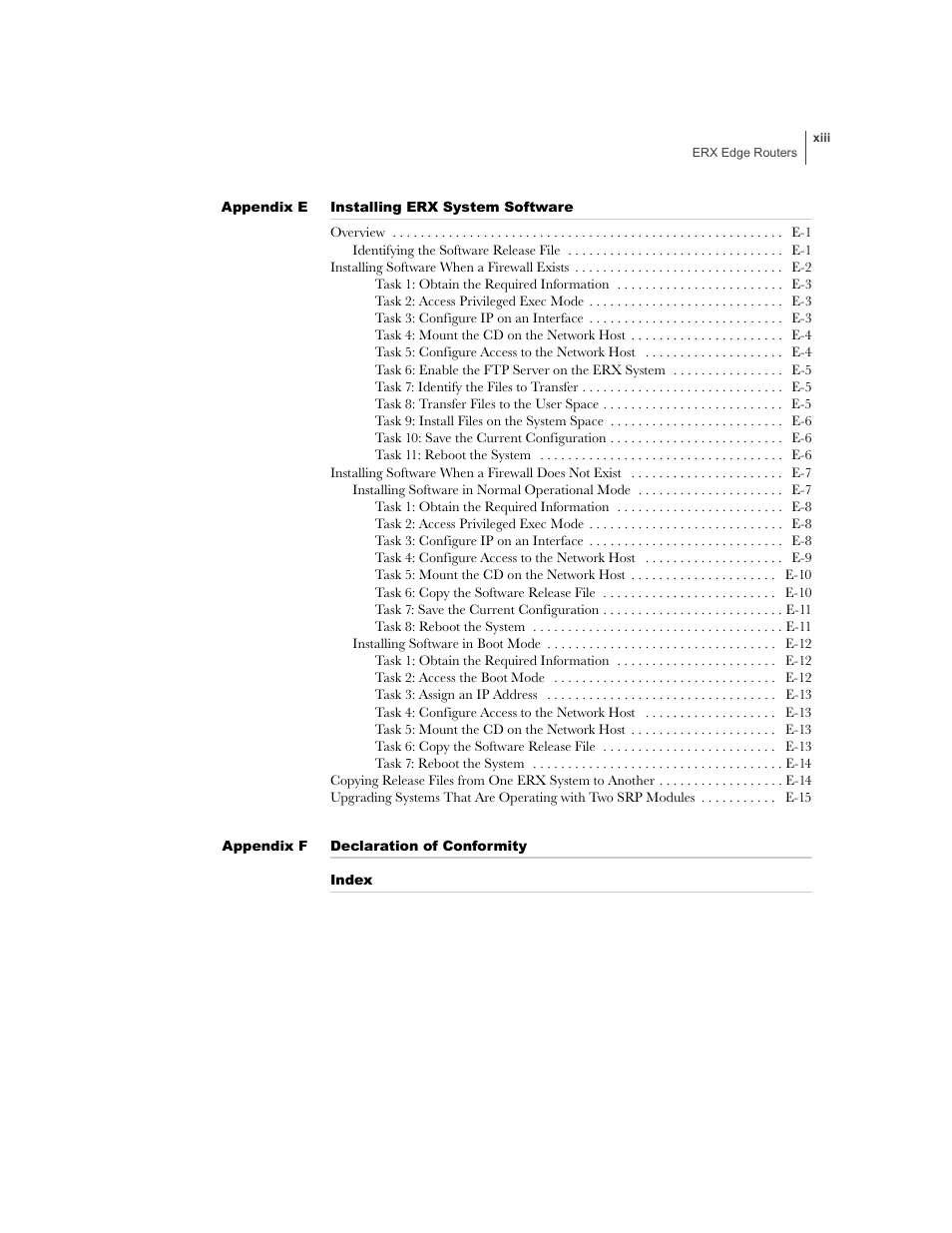 Juniper Networks ERX-1410 User Manual | Page 13 / 184