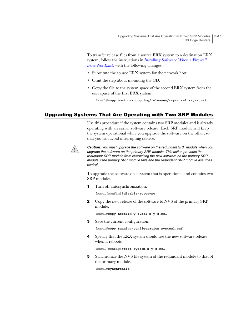 E-15 | Juniper Networks ERX-1410 User Manual | Page 175 / 184