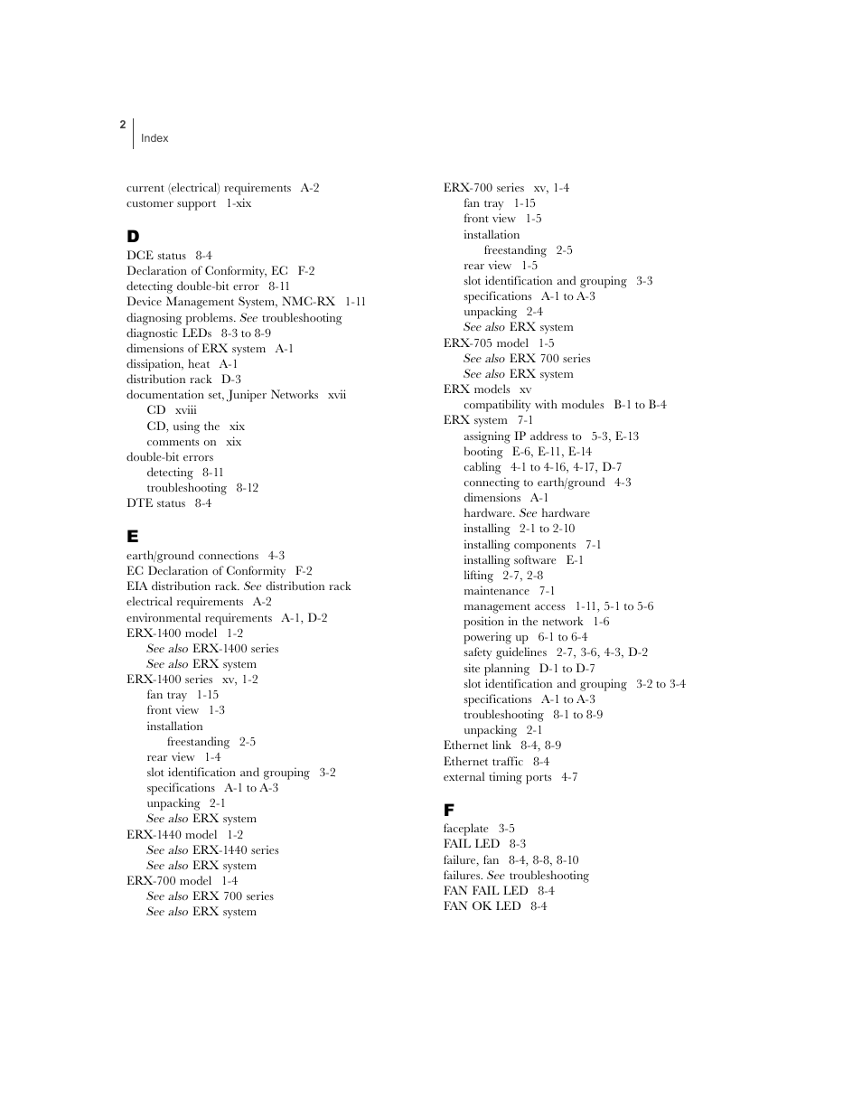 Juniper Networks ERX-1410 User Manual | Page 180 / 184