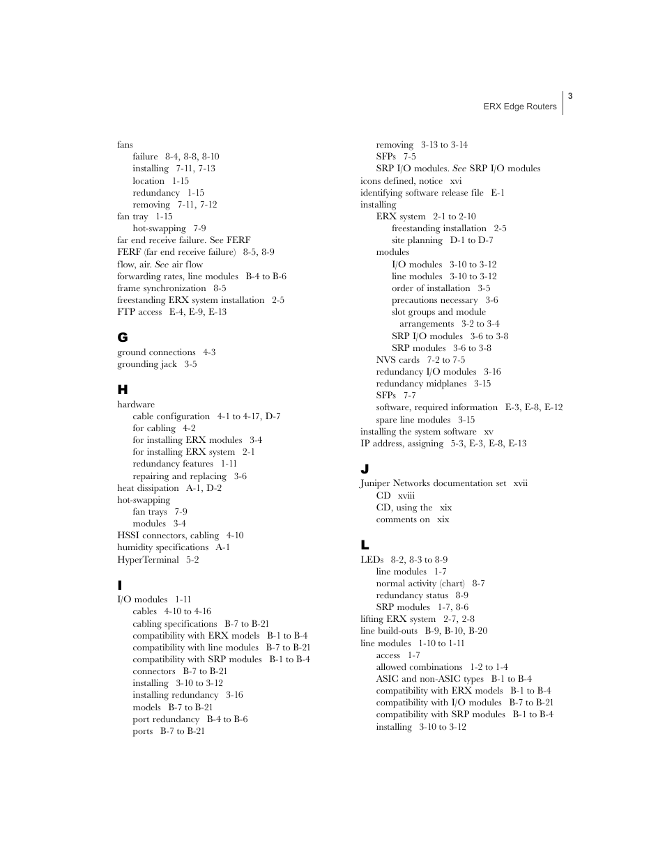 Juniper Networks ERX-1410 User Manual | Page 181 / 184