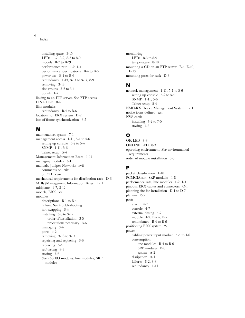 Juniper Networks ERX-1410 User Manual | Page 182 / 184