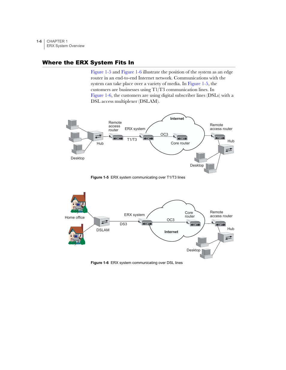 Where the erx system fits in, Where the erx system fits in -6 | Juniper Networks ERX-1410 User Manual | Page 26 / 184
