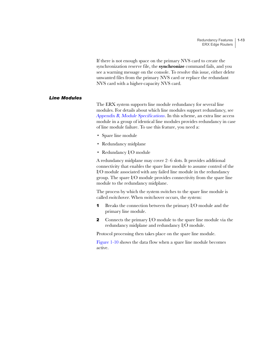 Line modules, Line modules -13 | Juniper Networks ERX-1410 User Manual | Page 33 / 184