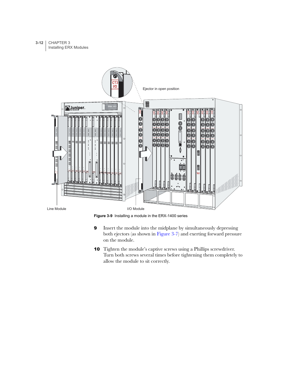 Chassis, Figure 3-9 | Juniper Networks ERX-1410 User Manual | Page 58 / 184