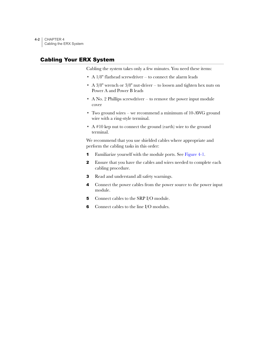 Cabling your erx system, Cabling your erx system -2 | Juniper Networks ERX-1410 User Manual | Page 66 / 184