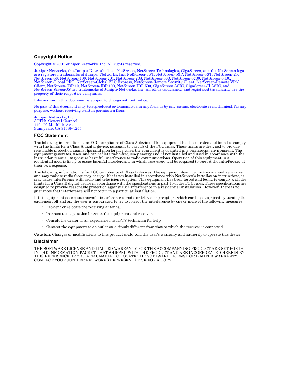 Juniper Networks NETSCREEN 200 User Manual | Page 2 / 40