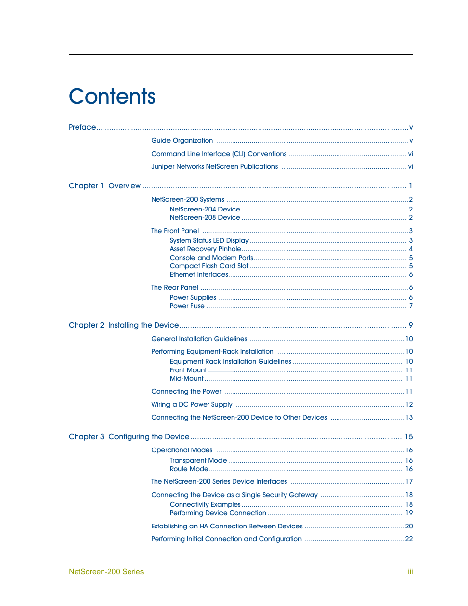 Juniper Networks NETSCREEN 200 User Manual | Page 3 / 40