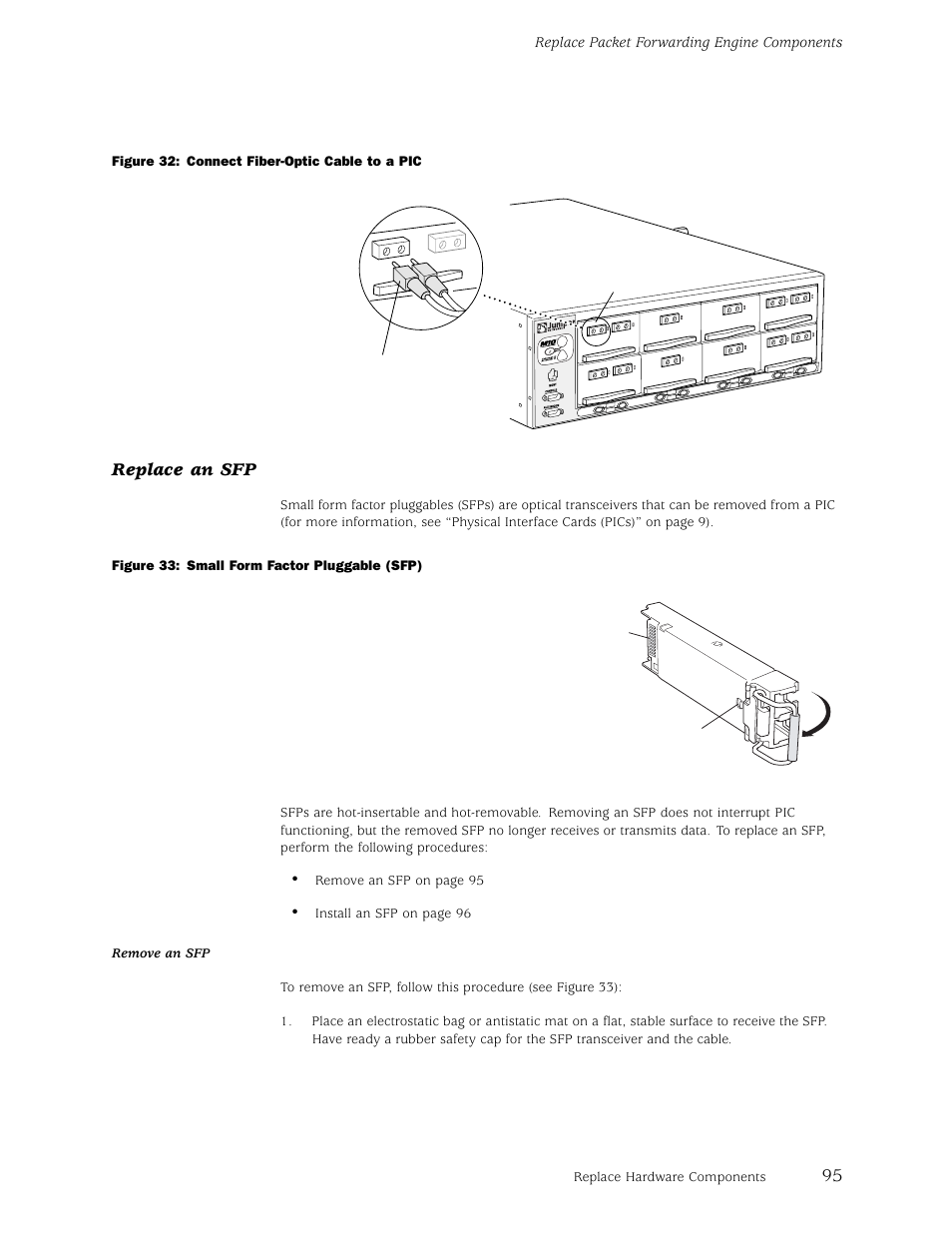 Replace an sfp | Juniper Networks M5 User Manual | Page 115 / 205