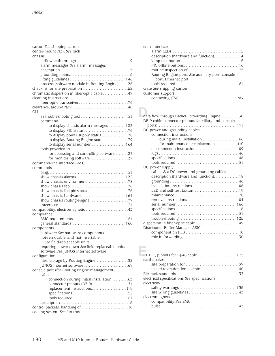 Juniper Networks M5 User Manual | Page 200 / 205