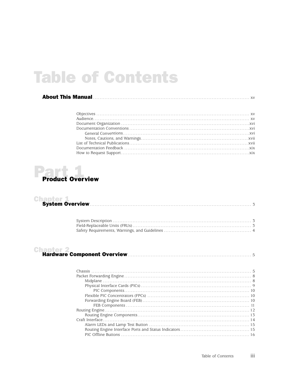 Juniper Networks M5 User Manual | Page 3 / 205