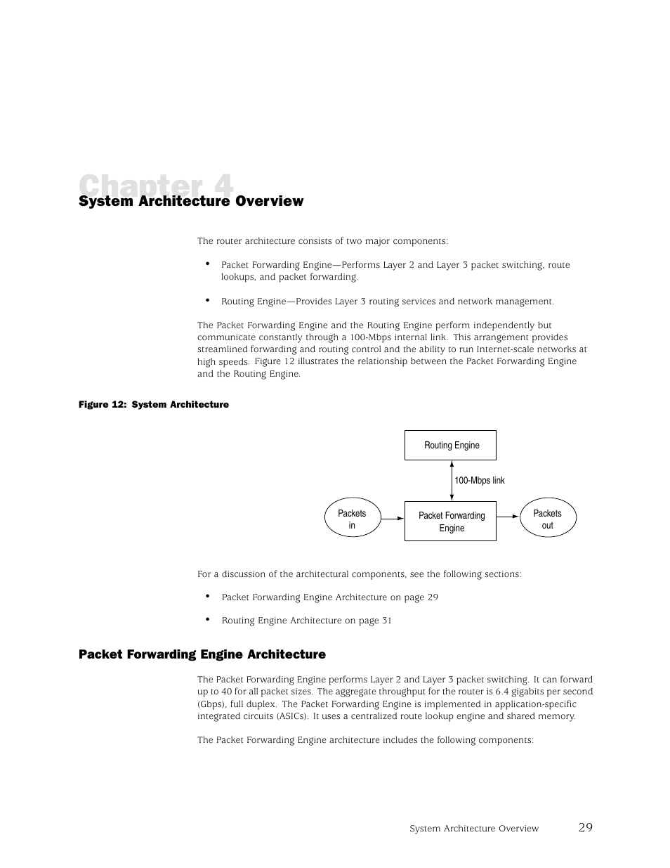 Chapter 4, System architecture overview | Juniper Networks M5 User Manual | Page 49 / 205