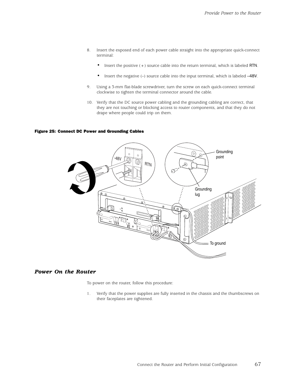 Power on the router | Juniper Networks M5 User Manual | Page 87 / 205