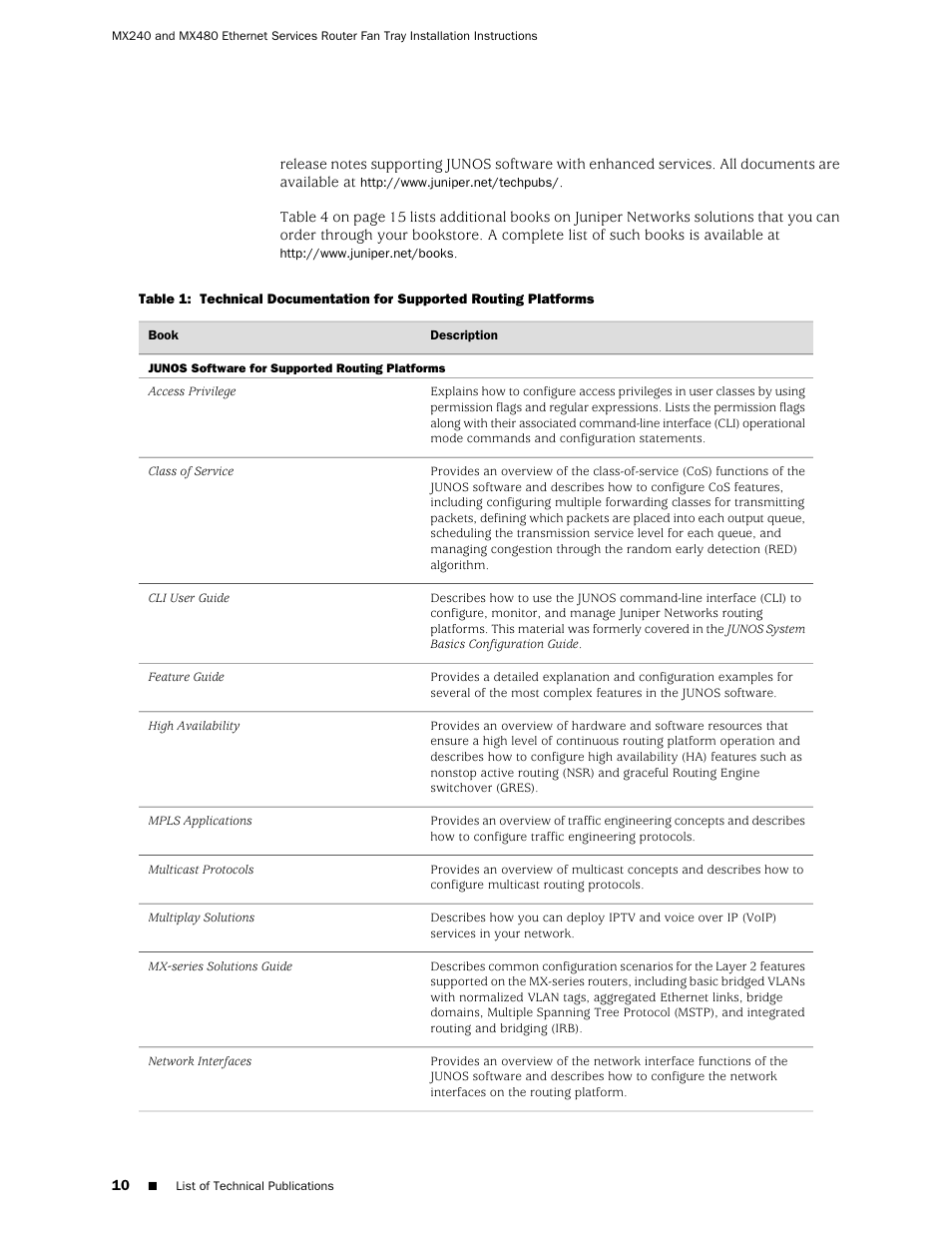 Juniper Networks Juniper MX-series MX480 User Manual | Page 10 / 17