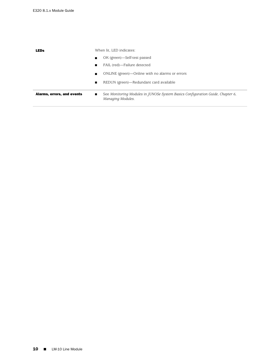 Juniper Networks RELEASE 8.1.X E320 User Manual | Page 10 / 70