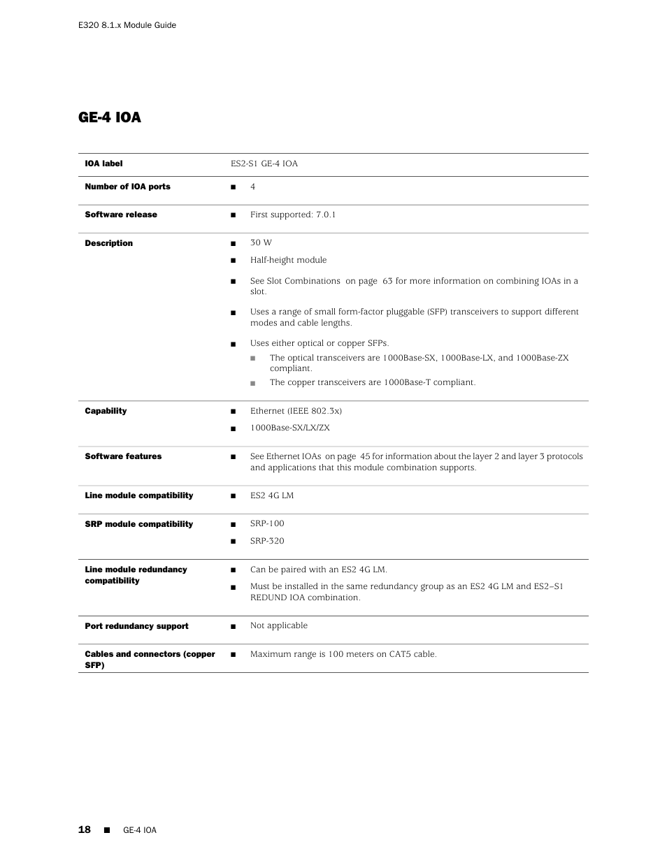 Ge-4 ioa | Juniper Networks RELEASE 8.1.X E320 User Manual | Page 18 / 70