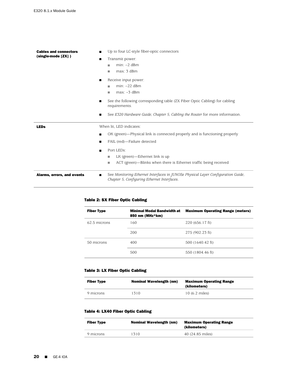 Juniper Networks RELEASE 8.1.X E320 User Manual | Page 20 / 70