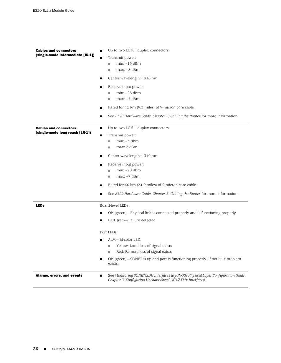 Juniper Networks RELEASE 8.1.X E320 User Manual | Page 36 / 70