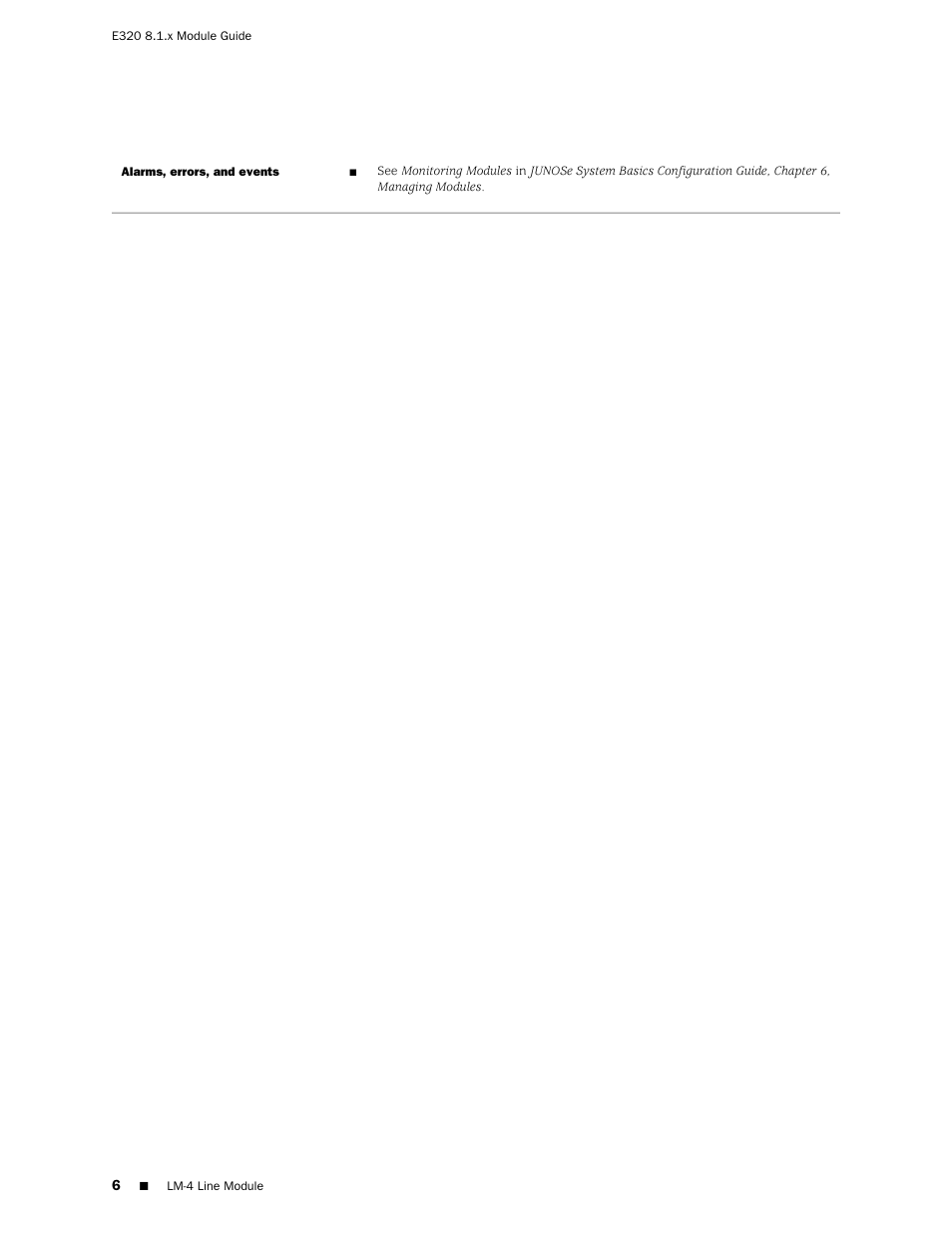 Juniper Networks RELEASE 8.1.X E320 User Manual | Page 6 / 70