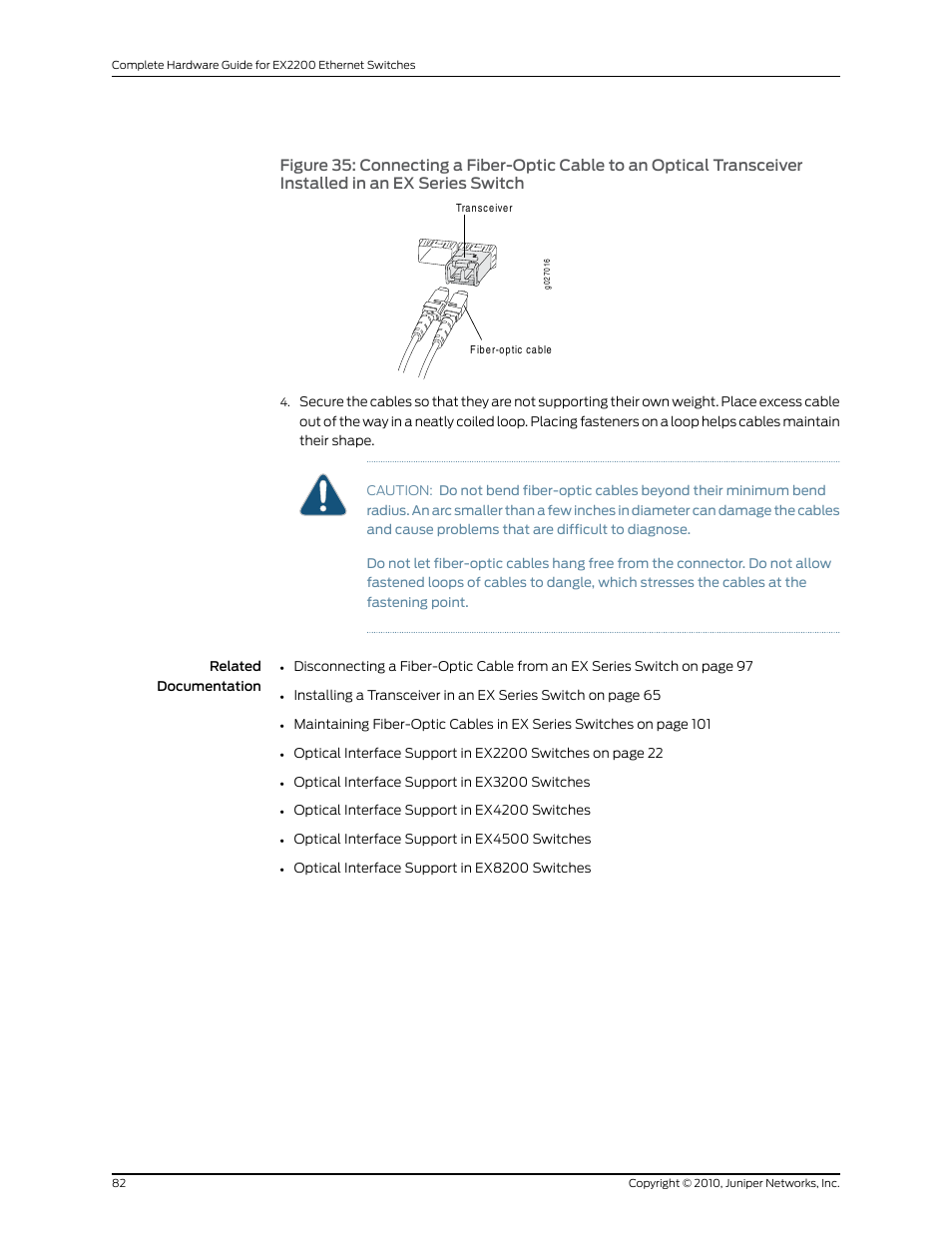 An ex series switch | Juniper Networks EX2200 User Manual | Page 102 / 176